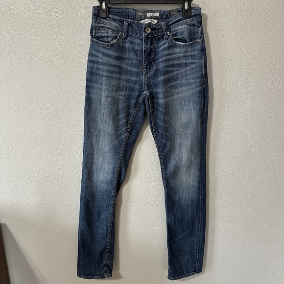 BKE Alec Straight Leg Jean Size‎ 28Rx31.5 Blue Buckle Denim Designer Stretch - Picture 1 of 7